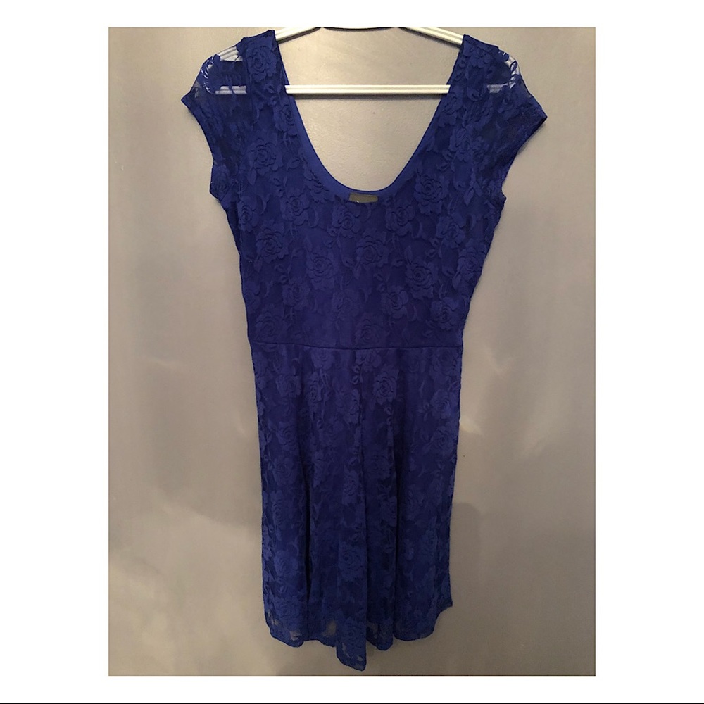Blue lace dress